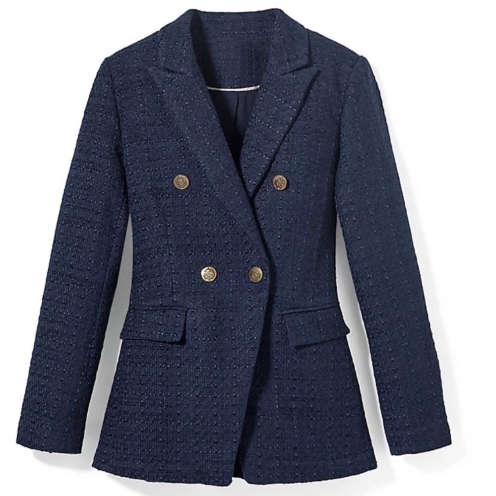 LOFT Navy Tweed Blazer, sz 2